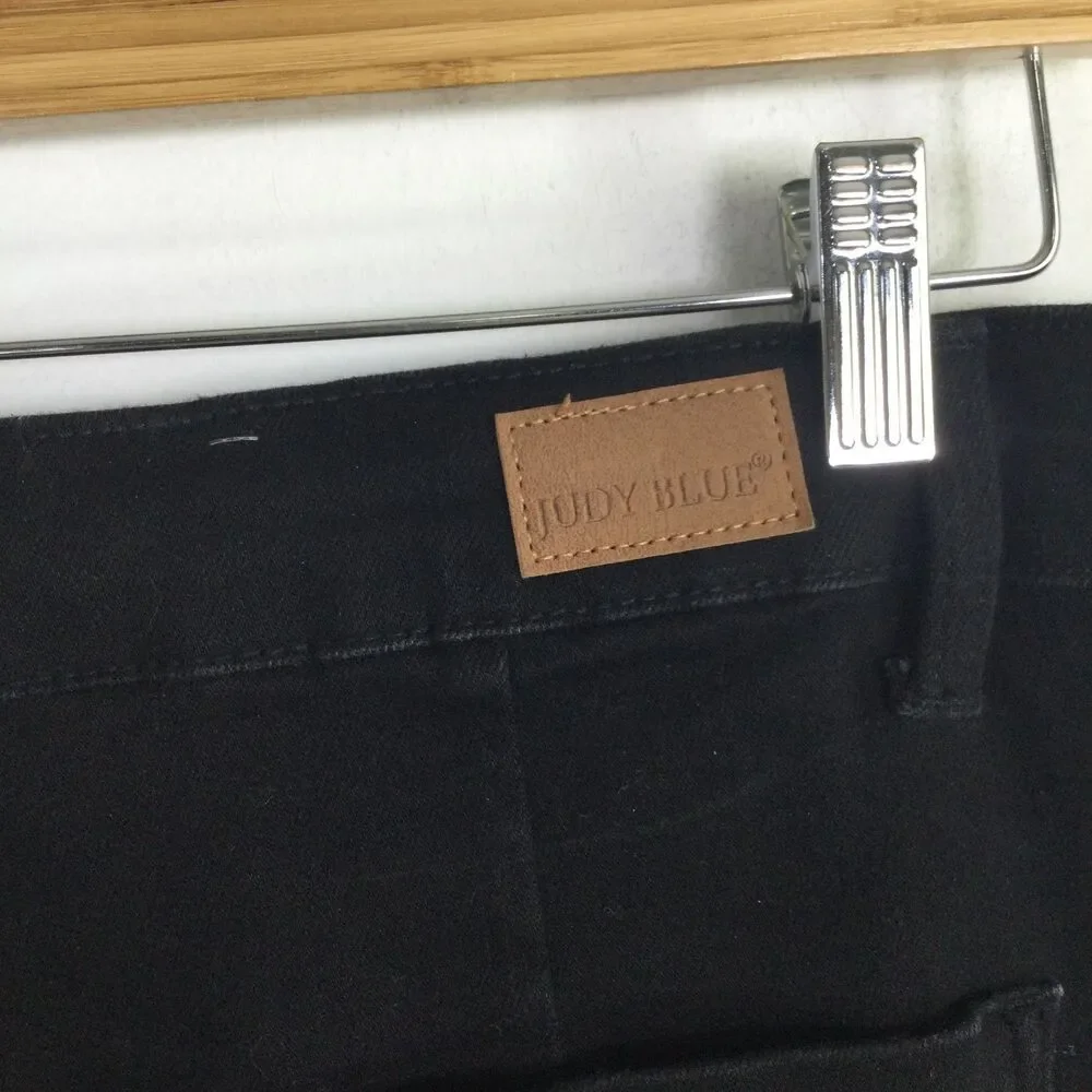 Judy Blue Womens Los Angeles Jogger Pants Skinny Drawstring Waist Black Size 16W - Picture 10 of 16